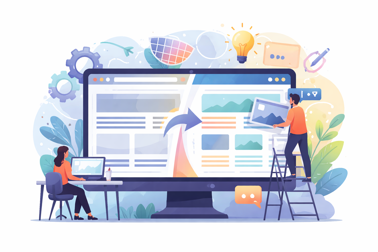 Illustration : refonte de site web